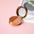 Double Color Matte Eyeshadow Palette - Shimmer Metallic Eye Shadow Powder High Pigment Eye Makeup Palette Natural Waterproof and Nude Eyeshadow Long Lasting (#03 Land-Coffee Golden Flash)