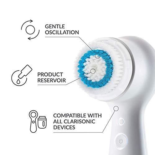 Clarisonic Deep Pore Facial Cleansing Brush Head Replacement | Compatible with Mia 1, Mia 2, Mia Fit, Alpha Fit, Smart Profile Uplift and Alpha Fit X, 1 Pack