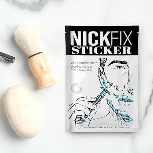 NICK FIX Shaving Patch Gifts for Men, Stocking Stuffer & Christmas Gift Idea, Holiday Shaving & Beard Care Kit, Travel Grooming Gift for Dad, Husband or Him, Styptic Pencil Alternative