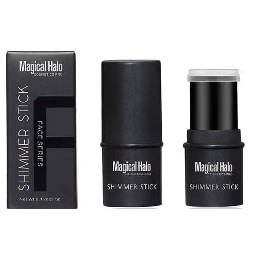 Alvinlite Highlighter Makeup Stick, Magical Halo Glow Highlighters, Contour Highlighter Stick Multi-function Face Shimmer Brightens and Shades Pencil for Face and Body 0.24fl.Oz (Brown)