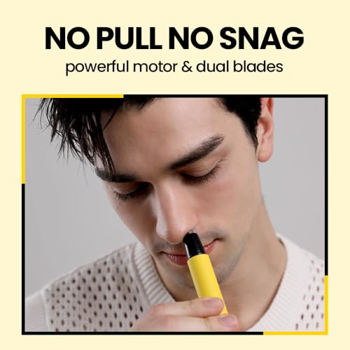Gorilla Technique 10,000 RPM Nose and Ear Hair Trimmer for Men, Professional USB-C Rechargeable 2-in-1 Grooming Kit for Nose & Eyebrow, Painless No-Pull Trimmer, 2 Washable Heads