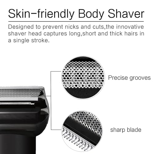 BG2000 Replacement Heads for Philips Norelco Bodygroom Series 7000, 5000, 3000, Replacement Foil Shaver Head Compatible with BG7030 BG7040 BG5025 BG2040 BG2030 BG2020, Wet & Dry Use, 2 Pack