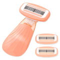 Women's Travel Razor with Lubricating Strip ? 5-Blade Compact Shaver for Sensitive Skin, Includes 1 Handle + 2 Cartridges & Protective Case, Orange