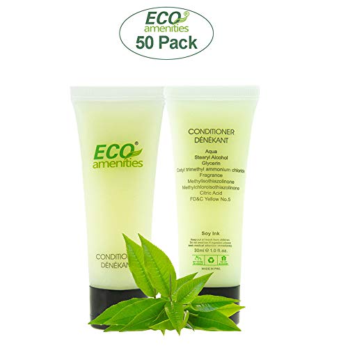 ECO amenities Travel Kit - Mini Shampoo & Conditioner Set - Eco Paraben-Free Soap Bars & Travel Essentials - Individually Wrapped Hotel Amenities Kit - 1 Fl Oz each, Pack of 150, Green Tea