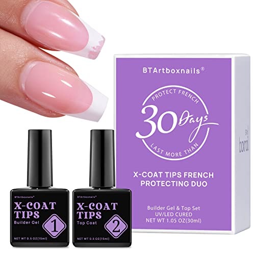 btartboxnails XCOATTIPS French Square Nails French Protecting DUO
