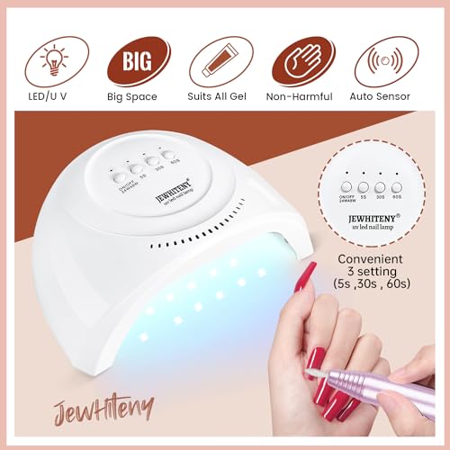 JEWHITENY 14PCS Poly Gel Nail Extension Kit With 2 Bottles 10ML Gel Top Coat and Base Coat Set