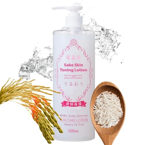 Kikumasamune Moisturizing Face and Body Lotion for Dry Skin, Hydrating Moisturizer Sake Toner Lotion from Japan for Women and Men 16.9 Fl Oz/ 500mL, Clear Moist
