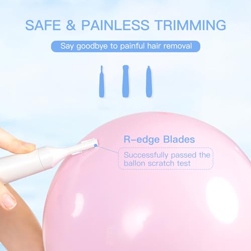 Nose Hair Trimmer for Women and Men, 3-in-1 Electric Facial Hair Removal Rechargeable Portble Waterproof Face Shaver Razor for Nose Ear Eyebrow Peach-Fuzz Lips Chin FT3001