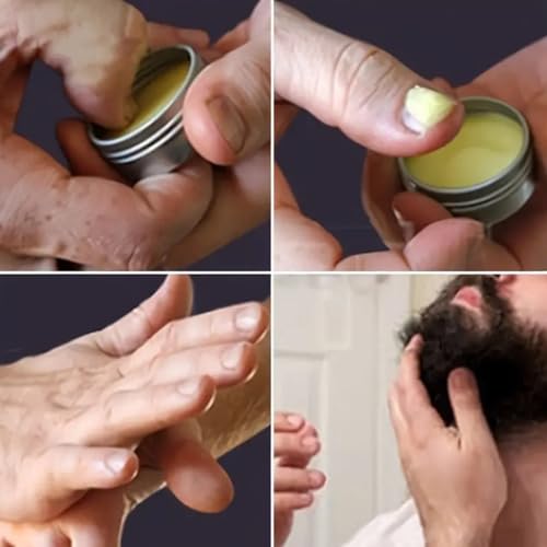 Beard Balm Men Free Washing Premium Beard Oil Hair Care, Beards Shape Facial hair Cream Premium Beard Care Facial hair Butter 2oz (Black box)