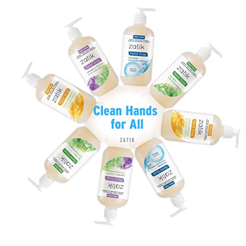 Zatik Naturals - Liquid Hand Soap with Orange & Bergamot, Moisturizing Handwash, Grey Water Safe, 12 fl oz (Pack of 6)