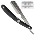 Parker SRB Straight Edge Barber Razor ? Stainless Steel Blade Arm & Resin Handle ? Uses Half Double Edge Razor Blades ? Includes 5 Pre-Cut Blades ? Professional Shaving Tool