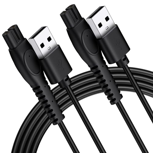 Meliya 2 Pack Charging Cable for Philips Norelco One Blade 360 QP2724 QP2834 QP1924 QP4631 QP6542 QP4530 QP6552, MG7910 MG5910 MG9525, X3001 S3341 X3052 for Philips Shaver