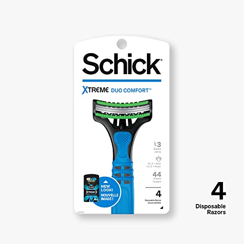 Schick Xtreme 4 Outlast Razor ?¢桱 Schick Xtreme4 Disposable Razors Men, 3 Count (Pack of 2)
