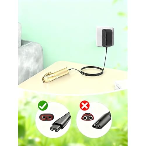 Charger Replacement for Babyliss PRO LoPROFX/Barberology GOLDFX/SILVERFX/FX673/FX870/FX787 Power Cord, with 2 Clean Brush