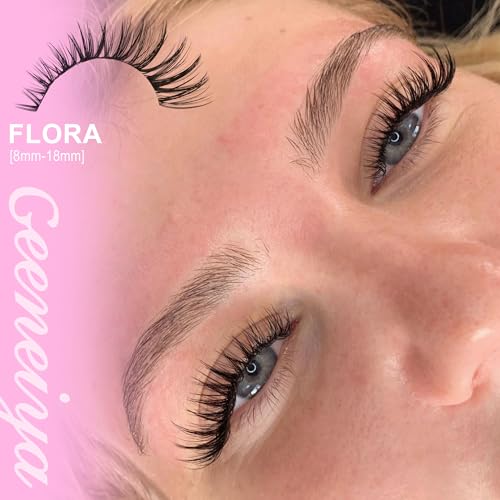 Geeneiya FLORA Lash Clusters, 8-18MM Wispy Eyelash Clusters, Natural Cluster Lashes for Beginners, Waterproof Cluster Eyelash Extensions DIY Lashes (Not Kit)