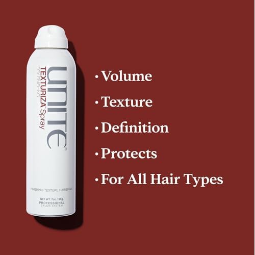 UNITE Hair ? TEXTURIZA Texturizing Spray ? Dry Finishing Spray for Weightless Volume, Texture & Medium Workable Hold ? UV & Thermal Protection ? 7 Oz