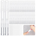 Homaisson 50 Pack 3ml Transparent Twist Pen with Pipettes, Empty Cuticle Oil Pen Refillable Nail Oil Pens with Brush Tip, Empty Cosmetic Lip Gloss Tubes, Clear Eyelash Growth Liquid Containers