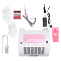 5 in 1 Nail Dust Collector with Drill, 60W Electric Nail Vacuum Dust Collector Extractor Nail Dust Cleaner Manicure Light Hand Rest Pillow Dust Suction Machine for Manicure Pedicure (US)