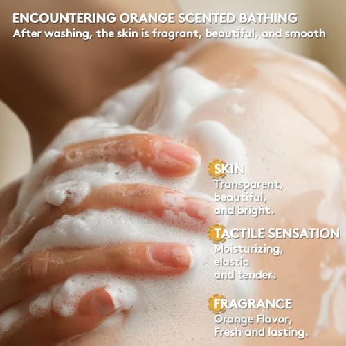 RGBB Kojic acid ginger yellow soap - containing vitamin C, shea butter moisturizing, fresh citrus aroma, facial and body cleansing soap, suitable for both men and women 140g x 4 Bars