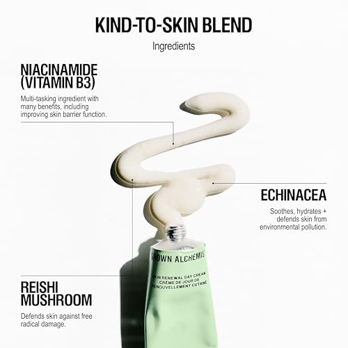 Grown Alchemist Skin Renewal Day Cream - Anti Aging Face Moisturizer for Women & Men - Face Moisturizer with Reishi Extract, Moringa Peptides and Antioxidants, (65ml)