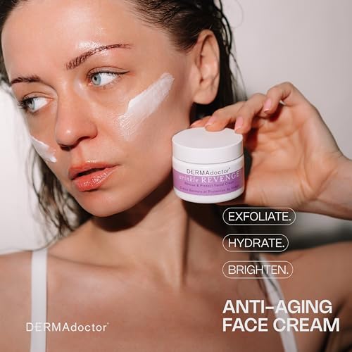 DERMAdoctor Face Cream Anti Aging for Fine Lines, Hydrating Squalane Moisturizer, Rejuvenating Ceramide Serum, Dermatologist Formulated Wrinkle Cream for Women, Peptide Moisturizer for Face ? 1.7 oz
