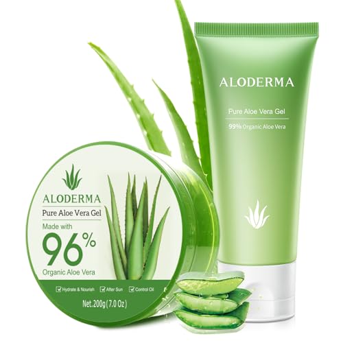 All Purpose Aloe Vera Gels Set - 3 Pcs - Hydrating 200g Aloe Vera Gel and 114g Aloe Vera Gel x 2 Pcs