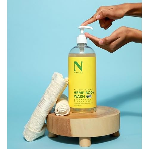 Dr. Natural Hemp Body Wash - Natural for Sensitive Skin - Moisturizing - Anti-Aging and Acne Reduction - Citrus Oil - 32 oz