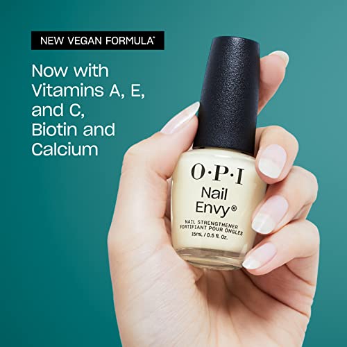 OPI Repair Mode Bond Building Nail Serum, Patented Ulti-Plex Technology ¢â, Keratin Protein, Clear, 0.3 fl oz + OPI Nail Envy, Nail Strengthening Treatment, Alpine Snow, 0.5 fl oz, Vegan Formula