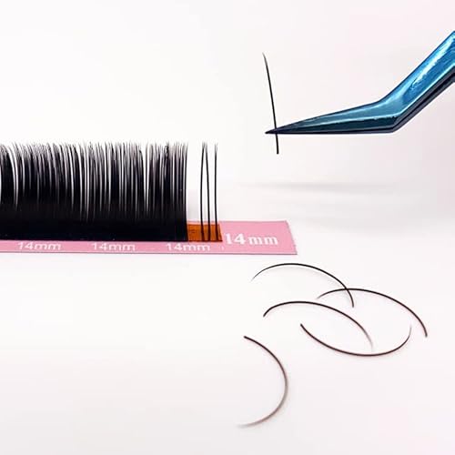 Matte Mink Flat Eyelash Extension 0.25 Ellipse Eyelashes False Mink Individual Eyelash Extension Professional Salon Used by Qeelasee (CC, 8-15mm)