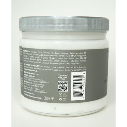 Design Essentials Rosemary & Mint Stimulating Super Moisturizing Conditioner for Dry, Thick, or Brittle Hair; Sulfate-Free, Stimulates Scalp, Moisturizes Hair, 32 Oz