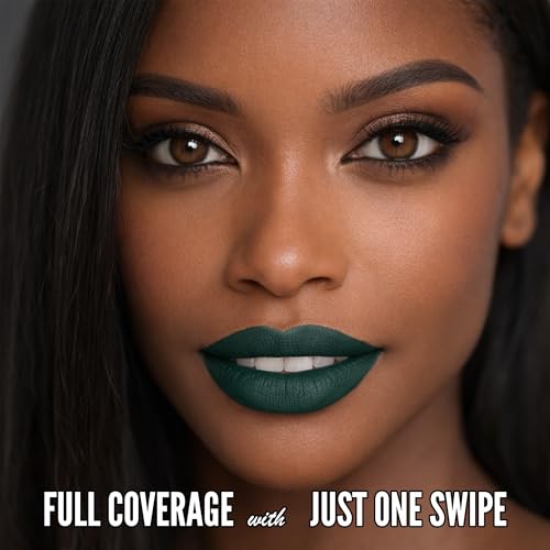Mynena Deep Forest Green Matte Liquid Lipstick | Long-Lasting Comfort | Smudge-Proof Transfer-Resistant | Full Coverage Non-Drying | Vegan & Cruelty-Free | All-Day Wear Lip Color | Jocelyn