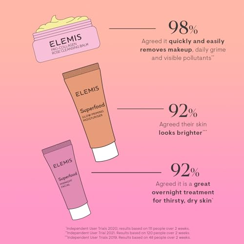 ELEMIS Way to Glow Exclusive Skincare Kit($70 Value) - Travel Set with Travel-Size Rose Cleansing Balm, Glow Priming Moisturizer & Midnight Facial, Nourish & Illuminate Skin all day