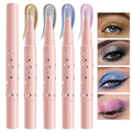 4 Colors Shimmer Liquid Eyeshadow, Glitter Liquid Eyeshadow with Brush, Long Lasting Brightener Eyeshadow Makeup, Sparkle Eyeshadow Stick for Lip and Cheek (1234#)
