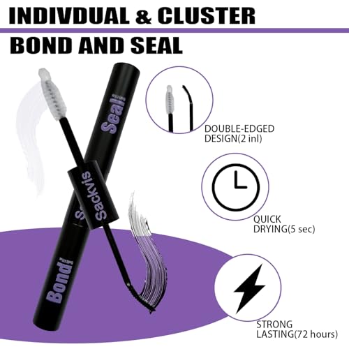 Diy Lash Clusters Kit 280pcs Cluster Lashes D Curl Eyelash Extensions Individual With Lash Bond and Seal Eyelash Brush Eyelash Tweezers Wispy Soft Extensions At Home(30D&40D 0.07D 9-16mm Mix)