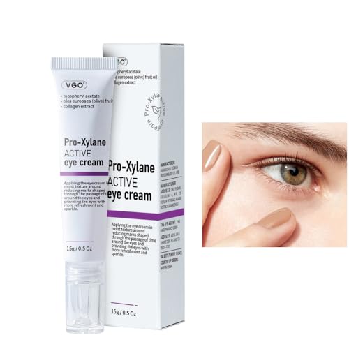 VGO Eye Cream 2% Pro-Xylane Eye Repair Cream for Dark Circles & Puffiness Under Eyes, Pro Xylane + 6D Hyaluronic Acid to Firm Skin, Reduce Wrinkles, Fine Lines, 15g/0.5 Oz