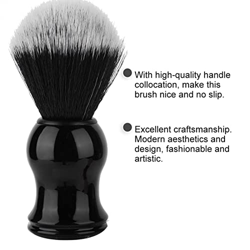 Men Shaving Brush, Soft Barber Face Cleaning Makeup Hairbrush Neck Duster Shave Cream Soap Brush with Wood Handle for Professional Salon and Home (#2)
