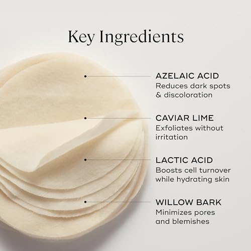 EVER Reveal 60-Pad Refill Biomimetic Peel Pads with LSR10 ? Daily Exfoliating Treatment (Azelaic + Caviar Lime)