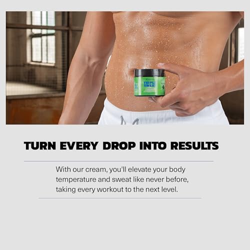Kewlioo Triple Sweat Enhancing Cream for Workouts ? Hot Sweat Cream for Arms, Belly, & Waist | Boosts Circulation & Maximizes Sweat | Pre-Workout Slimming Gel for Men & Women