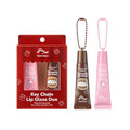 TONYMOLY x Squishmallows Lip Gloss Gift Set ? 2pc Patty¡¯s Strawberry Shortcake & Carmelita¡¯s Chocolate Glaze Keychain Duo, Hydrating Gloss, Holiday Limited Edition