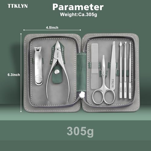 Manicure Kit for Women, Stainless Steel Nail Kit with PU Leather Case, Precision Pedicure Tools for Feet