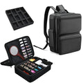 Barber Bag with Detachable Tray, 16.8-in Travel Backpack for Clippers and Supplies, Large Capacity Hairdresser Bag with Adjustable Dividers for Hair Cutting Tools