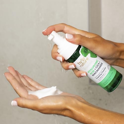 By Nature Foaming Cleanser with Hyaluronic Acid + Cica - Hydrating Face Cleanser For Bright and Fresh Skin - Skincare from New Zealand - 5 fl.oz