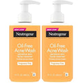 Neutrogena Oil-Free Acne Face Wash, Fragrance Free, Sensitive Skin Facial Cleanser with 2% Salicylic Acid Acne Treatment for Face, 9.1 Fl Oz,(Pack of 2)