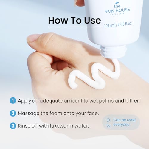 The Skin House Pore Purifying Foaming Facial Cleanser ? Gentle Daily Cleanser with Tea Tree, Herbal Extracts | Deep Cleanse & Pore Care,Korean skincare | 120ml / 4.05 fl.oz