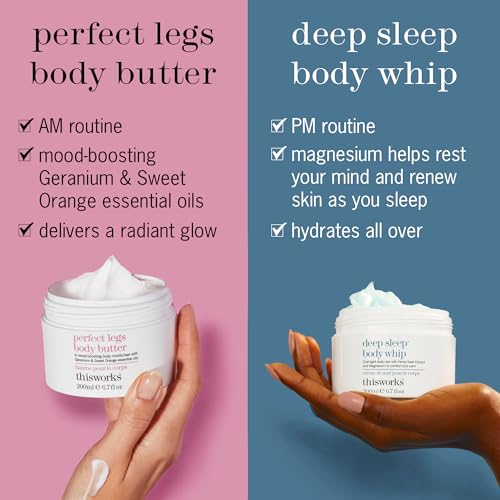 THISWORKS Perfect Legs Body Butter ? Deeply Hydrating Body Cream with Hyaluronic Acid, Shea Butter & Hemp Extract ? Nourishing, Moisturizing & Skin-Soothing Formula, 7.6 oz