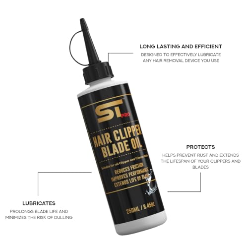 Supreme Trimmer Premium Hair Clipper Blade Lubricating Oil | 250ML Anti-Rust Barber Clipper Oil for Blades, Hair Trimmer | STO925