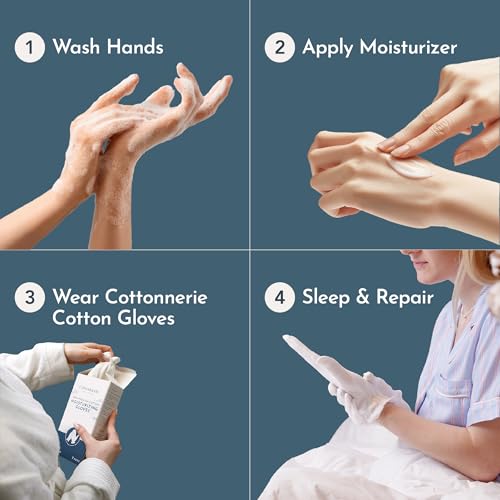 7 Pairs Cottonnerie Cotton Gloves for Dry Hands Sleeping, Moisturizing Gloves Overnight, Hand Moisturizer Gloves, Moisture Gloves for Dry Hands Overnight, Sleeping Eczema Gloves, Kids,Pink