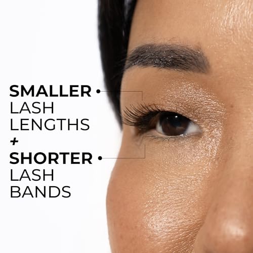Best Lashes for Monolids - Very Small Size, Natural Eyelid Lifting Strip False Lashes - Made From Real Hair - Safe For Sensitive Eyes - Hannah Cho Beauty