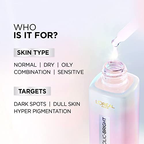 L'Oreal Paris Glycolic Bright Daily Foaming Face Cleanser, 100ml | Glycolic Acid Face Wash for Dull Skin | Daily Glowing Facial Cleanser