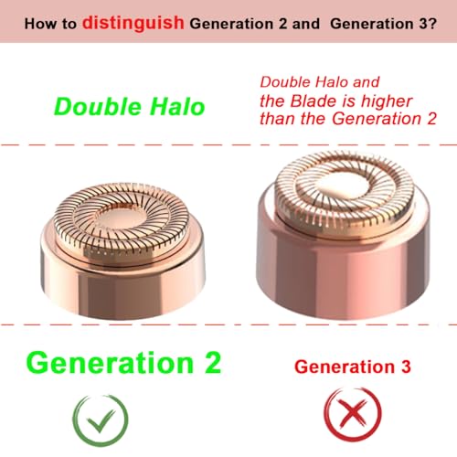 Generation 2nd Replacement Heads for Finish Touch Flawless Gen 2 Facial Hair Remover- - 4 Pack Replacement Heads for Flawless Replacement Heads Gen 2